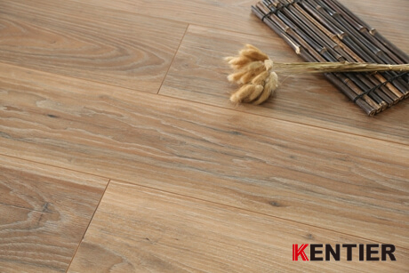 K55306-Brown Color Indoor HDF Laminate Flooring with EIR Surface